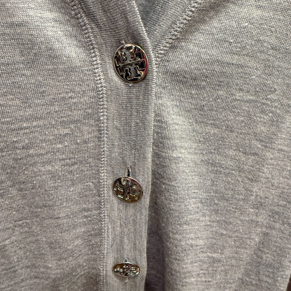 Tory Burch Heather Gray Cardigan - Picture 2 of 4